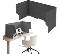 Divisore Acustico da scrivania, Pannello for Privacy Indipendente in Feltro Stand up 60~120 cm, divisori insonorizzati, separatore Tavolo a Forma di U, for postazioni Lavoro aule(Charcoal Grey,120cm)