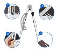 Divisore ad ala in acciaio al carbonio per applicazioni di disegno e misurazione