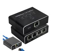 Divisore Di Rete,Adattatore Per Accesso Simultaneo Da 1 A 4 Con Prolungatore Cavo E Connettore - Divisore Della Connessione Internet - Per Computer Desktop Laptop PC Scatola TV Router Casa Lavoro Busi