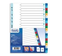 FAVORIT - 400132466 - Divisori alfabetici 20 tacche - PP - A4 - colori assortiti - Favorit - 89344 - Conf. da 1 Pz. - 400132466