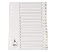 Divisore numerico Q-Connect bianco 22,5x29,7 cm ppl 1-31