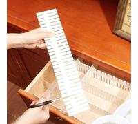 Divisore organizzatore per cassetti, separatore regolabile in plastica per biancheria intima e calze, dimensioni divisore: 40 cm x 7 cm Confezione da 12 [Extra spessa],Confezione da 8 [Extra spessa]AB