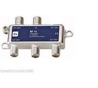 DIVISORE PARTITORE ANTENNA TV-SAT 4 USCITE DIGIT CON PASSAGGIO TENSIONE