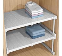 Divisore per armadio espandibile resistente, regolabile, per cucina, bagno, camera da letto, separatore di tensione per una gestione ottimale dello spazio