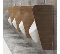 Divisore per orinatoio, multifunzione, divisorio per WC, divisorio per WC pubblico, in legno, deflettore per orinatoio, estensore, per centri commerciali, luoghi pubblici, rosso, 3 pezzi