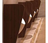 Divisore per orinatoio, multifunzione, divisorio per WC, divisorio per WC pubblico, in legno, deflettore per orinatoio, estensore, per centri commerciali, luoghi pubblici, rosso, 3 pezzi