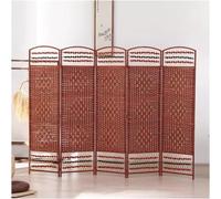 Divisore per Schermo per La Scuola Materna in Rattan, Recinzione Dell'area Schermo Mobile per Bambini Area Giochi Pieghevole Piccolo Schermo, Browna-5 Panel, H 200cm x L200cm