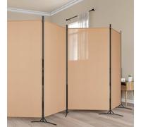 Divisore per Stanza a 6 Pannelli Beige 520 x 180 cm Tessuto,Separè-42039230