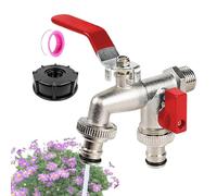 Divisore Per Tubo 'Acqua | Resistente E Antigoccia,Divisore Per Rubinetto Esterno A 2 Vie | Per Irrigazione Fiori, Pulizia Pavimenti, Toelettatura Animali, Professionisti E Proprietari Di Casa