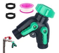 Divisore per Tubo da Giardino - Divisore a 2 Vie Metallico | Distribuzione d'Acqua Impermeabile ad Alta Pressione per Uso in Giardinaggio all'Aperto, Cura del, Fattoria, Serra e Casa
