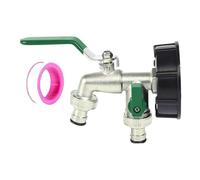 Divisore rubinetto a 2 vie | Separatore di rubinetto rinforzato a 2 vie | Accessorio di irrigazione resistente alle intemperie per il lavaggio auto irrigazione prato