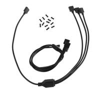 Divisore Ventola 5v 3pin per Scheda Madre, Cavo 50 CM | Hub 1 a 3, Nero, per Ventole PC e Strisce LED 3 Pin Rgb Indirizzabili