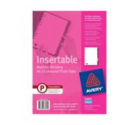 Divisori Avery inseribili A4 Manilla Qualità resistenti allo strappo 5 linguette