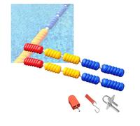 Divisori da 9 cm per piscina, corda di sicurezza con gancio, corda in nylon da 9 m, per piscina migliorata, nizat e nuoto cetitivo