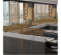 Divisori da banco Divisori for aree da pranzo Fuori dal ristorante Divisori decorativi Divisorio for scrivania da ufficio del ristorante 30 cm Recinzione bassa Divisori per zone pranzo(Gold-b,80cm)