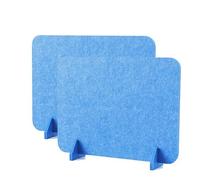 Divisori da scrivania blu, confezione da 2 pannelli per la privacy da ufficio, partizioni fonoassorbenti per casa e classe, 50 x 60 cm, per l'attenuazione del rumore, partizioni desktop per lavoro
