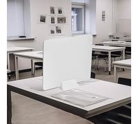 Divisori da Scrivania per Ufficio, Separatore per Schermo per Starnuti, Divisorio da Tavolo Autoportante Acustico, Pannello per La Privacy del Divisorio da Scrivania, Riduz, White a, L 50*W 40cm