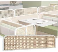 Divisori decorativi in rattan per sale da pranzo, eleganti divisori bianchi per tavolo da ristorante, 150 x 30 cm, migliorano la privacy e lo stile nel tuo spazio