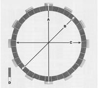 DIVISORI DISCO FRIZIONE YAMAHA YZF426 '00-02, YZF450 '03-06 (P089-8)