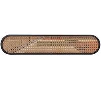 Divisori in ferro battuto per aree da pranzo Divisori decorativi in rattan per tavoli da ristorante 59,9 x 30 cm nero - soluzioni spaziali eleganti e funzionali