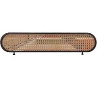 Divisori in ferro battuto per aree da pranzo Partizioni decorative in rattan per tavoli da ristorante nero 110 x 30 cm - Soluzioni spaziali eleganti e funzionali