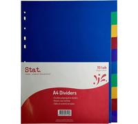 Divisori in plastica Stat standard A4, materiale in cartone resistente colorato,