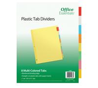Divisori inseribili in plastica Office Essentials 11467, 8 linguette, per lettere