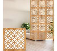 Divisori per Ambienti sospesi, Confezione da 8 Pannelli divisori sospesi, schermi per la Privacy Pieghevoli in Legno e plastica, Eleganti divisori per casa e Ufficio, divisori Decorativi SOS