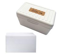 Divisori per biglietti a righe per studiare, White box 200 sheets | 150 / 200 fogli, biglietti a righe colorati da 3x5 pollici con linguetta per prendere liste cose da, carte da