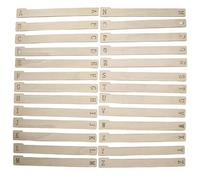 Divisori per dischi in legno - 26 pezzi di stoccaggio in legno - Divisore alfabetico per vinile - per conforto di Articulações, Coste, Muscoli, Ombros, Gamba, per casa e viagem, E per