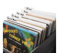 Divisori per dischi in vinile da 30,5 cm, bianchi, double face, in plastica, scheda categoria, fai da te, vinile, LP, album, divisori per vinile, CD, album, scatole e organizzazione DVD (20)