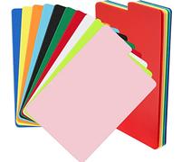 Divisori per fumetti multicolore smerigliati con linguette grandi divisori in plastica per fumetti, 10 colori assortiti, 19,2 x 29,9 cm (50 confezioni)