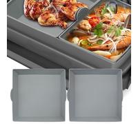 Divisori per piatti da forno compatibili con Tefal OptiGrill XL, Elite XL, Plus + XL, Elite Plus XL, accessorio per teglia in silicone per arrosti, cuocere, grigliate, griglia a contatto, 2 pezzi