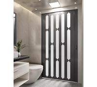 Divisori pieghevoli in vinile con chiusura magnetica, pannello a fisarmonica per privacy, cancello con finestra a griglia per lavanderia, cucina, patio, facile installazione