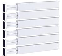 Divisori regolabili in bambù per cassetti, confezione da 6, grandi separatori espandibili per utensili da cucina, cassettiera, camera da letto, bagno, cassetto dei bambini, ufficio, da 44,5 cm a 55,9