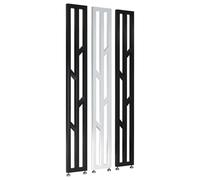Divisorio a 3 pannelli, schermo decorativo con base regolabile, divisorio indipendente per la privacy, per veranda, balcone e ufficio (bianco e nero, 130 cm)