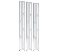 Divisorio a 3 pannelli, schermo pieghevole decorativo con base regolabile, separatore da parete autoportante per veranda, balcone e ufficio (bianco, 165 cm)