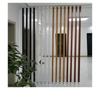 Divisorio a doghe in legno da 2,7 m da pavimento a soffitto, divisorio per casa e appartamento, elegante separatore da parete per decorazione d'ingresso, bianco, 1 pezzo soluzione salvaspazio