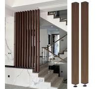 Divisorio a doghe in legno dal pavimento al soffitto, confezione da 2 pezzi, altezza 2,5 - 7,8 m, divisorio per corridoio, scale, studio, appartamento e ufficio (L 20 cm/120 cm/47,2 pollici)