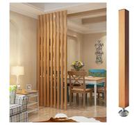 Divisorio a doghe in legno - Divisorio moderno in 2 pezzi per ufficio, studio, asilo nido, area animali domestici, 200 cm, elegante separatore da parete per la privacy e la gestione dello spazio