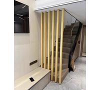 Divisorio a doghe in legno, divisorio moderno per privacy e spazio, separatore dal pavimento al soffitto per appartamenti monolocali