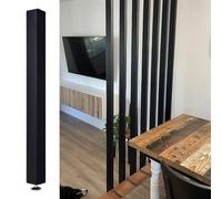 Divisorio a doghe in legno per soggiorno, sala da pranzo, studio, senza trapano, separatore fai da te, elegante schermo da parete per la privacy e la gestione dello spazio