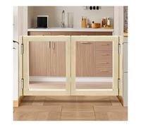 Divisorio a Doppia Azione con Cerniere, Porta Scorrevole Trasparente a Mezza Altezza, Altezza 80/90 cm for Corridoio Negozio Giardino Ristorante(Style 2,90x90cm)