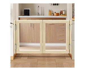 Divisorio a Doppia Azione con Cerniere, Porta Scorrevole Trasparente a Mezza Altezza, Altezza 80/90 cm for Corridoio Negozio Giardino Ristorante(Style 2,80x60cm)