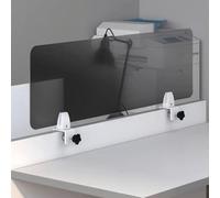 Divisorio acustico portatile per ufficio, in acrilico satinato, insonorizzato, con design a clip, per ridurre il rumore e le distrazioni visive (nero, 60 cm)