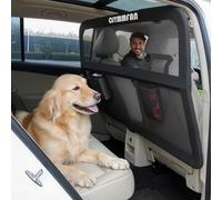 Divisorio Auto per Cani per Sedile Posteriore Auto e Bagagliaio con Copertura Più Ampia, Universale per Auto, SUV e Furgoni, Griglia Divisoria Barriera con Rete Trasparente e Telaio In Metallo