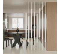 Divisorio autoportante in metallo - schermo privacy multi-scena per sala da pranzo, balcone, ingresso