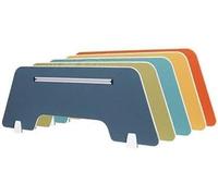 Divisorio blu da scrivania con piedini di supporto, 30 x 60 x 0,5 cm, schermo divisorio regolabile per ufficio per una maggiore privacy e messa a fuoco dello spazio di lavoro, ideale per uso domestico