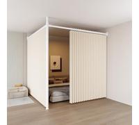 Divisorio con asta da pavimento a soffitto, senza foratura, altezza asta Teon e 210-310 cm, divisore da parete resistente per la privacy per stanze separate, casa, appartamento e ufficio (Bei, 210-260