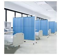 Divisorio con ruote, 1,8 m di altezza, pieghevole, divisorio a 4 pannelli, per ufficio, clinica, salone di bellezza, separatore portatile per sala da gioco (blu)